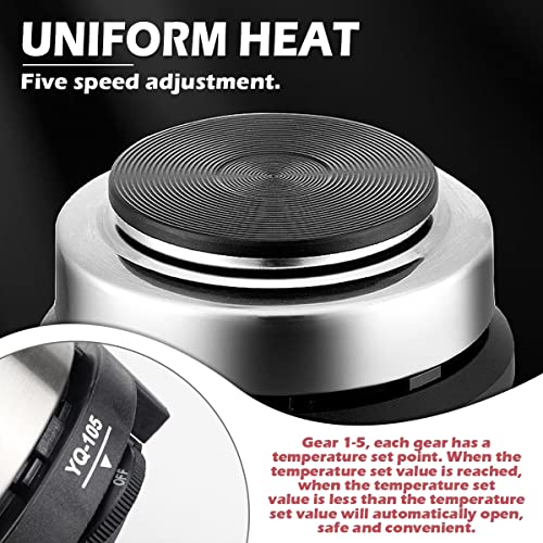  Mini Electric Heater Stove, 500W Multi-Function Portable Stove Kitchen Cooktop Electric Heater For Ceramic Glass Stainless Steel Kitchen Utensils