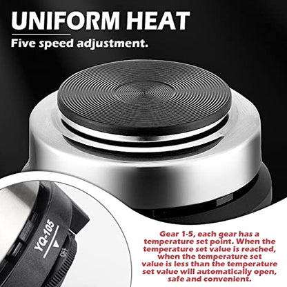  Mini Electric Heater Stove, 500W Multi-Function Portable Stove Kitchen Cooktop Electric Heater For Ceramic Glass Stainless Steel Kitchen Utensils