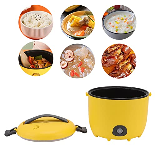  2L Mini Rice Cooker, Multi Functional Portable Small Electric Grain Cooker High Temperature Protection, For Home Dormitory