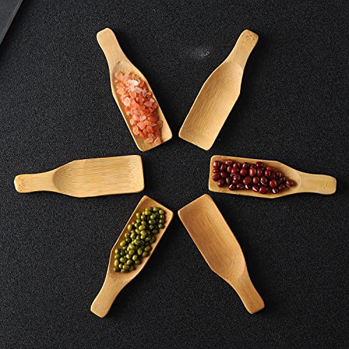  Mini Wooden Spoons Feed Spoons Scoop Sugar Salt Tea Leaf Milk Powder Scale Teaspoons Measuring Scoop Seasoning Spoons (S-12)
