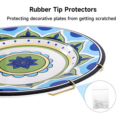  12 Pack Plate Hangers, 6 8 10 Inch Wall Plate Hangers And 16 Pack Wall Hooks, Compatible 6 To 10.5 Inch Decorative Plates, Antique China, Antique Plates And Arts