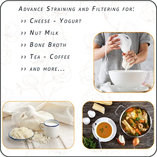  Otton Farm Cheesecloth, Grade 100 - XL; 9* - 18-45 Square Feet (36x36 Inch), 100% Natural Unbleached Cotton, Food Grade