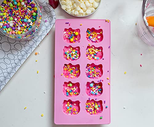  Sanrio Hello Kitty Flexible Silicone Mold Ice Cube Tray In Character Shapes | Reusable Ice Mold For Freezer