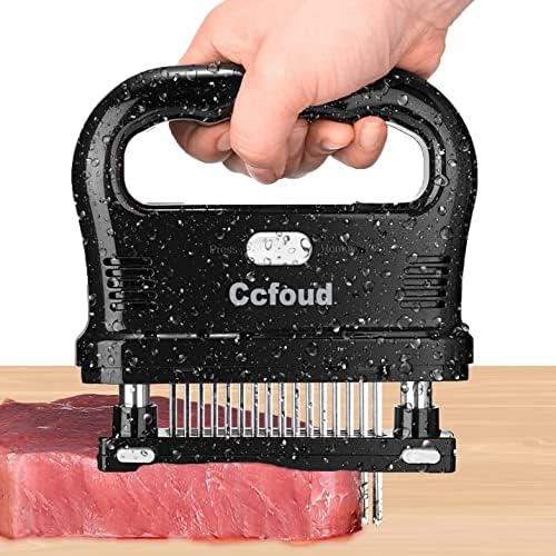  Meat Tenderizer, 48 Stainless Steel Ultra Sharp Needle Blade Tenderizer For Tenderizing Steak, Beef With Cleaning Brush,Durable Baking Kitchen Accessories By Ccfoud