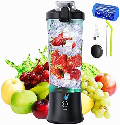 Portable Blender,Best 4Vi Personal Blender, Smoothie Blender For Shakes With USB Rechargeable Blender Bottle 20 Oz