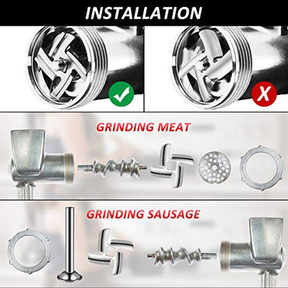  At Grinder Blade Food Grinding Blade Stainless Steel Knife Cutter Replacement For Size 5 Meat Grinder Stand Mixers Accessories (4)