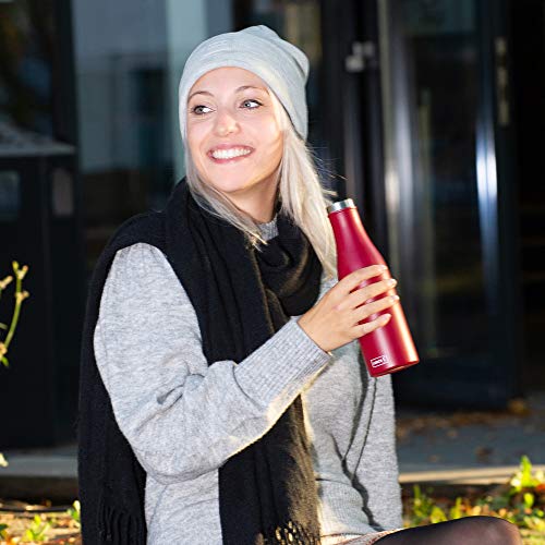 Lurch Urch Germany Thermal Bottle For Hot And Cold Drinks Made Of Double-Walled Stainless Steel (Burgundy, 16, Oz. | 0.5l)