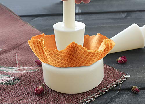  Commercial Crispy Waffle Cone Mold Flower Basket Shape Ice Cream Bowl Forming Tool For Ice Cream Waffle Cup Model Egg Roll Mould