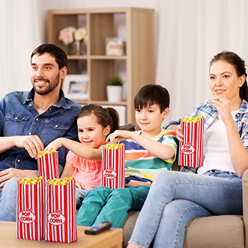  1000 Pcs 1 Oz Popcorn Bags Bulk Popcorn Paper Bags Red And White Stripes Retro Popcorn Bags Disposable Popcorn Bags For Party Movie Theater Carnival Festivals Movie Theme Party Supplies