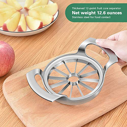  Heavy Duty Apple Slicer,Thickened Apple Cutter Upgraded Version 12-Blade Extra Large Apple Corer And Slicer,Sharp Stainless Steel Blade Suitable For Cutting Apples Up To 4 Inches