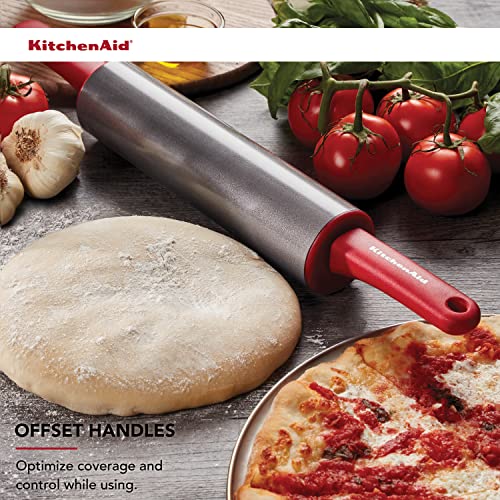 KitchenAid Gourmet Rolling Pin, One Size, Red, 2.5 X 2.5 X 22 Inches