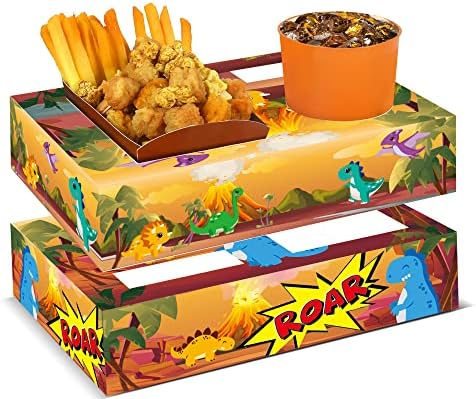 32Pcs Movie Night Snack Trays Hold Popcorn Candy Food Drink, Movie Theater Popcorn Holder Disposable Movie Boxes Supplies For Kid's Birthday Party Concession Stand Carpet Family