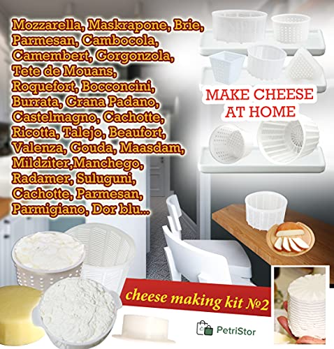 11 Pcs Cheesemaking Kit №2 Butter Punched Сheese Mold Press Strainer Cheese Tofu Press Mold Cheese Making Kit
