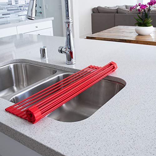  Over The Sink Roll-Up Drying Rack Limited Edition Red