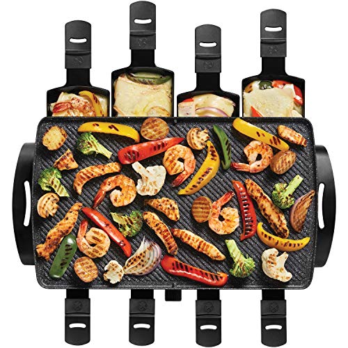  THE ROCK By Starfrit 024403-002-0000 Electric Raclette/Party Grill Set, Black