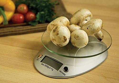  Digital Kitchen Scale With Removable Glass Tray, 7.25 X 6 X 1.5 Inches, Multicolored