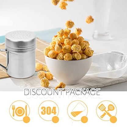  CZWESTC Popcorn Supplies Bundle- Popcorn Plastic Scoop With Popcorn Salt Shaker For Popcorn Bars, Movie Nights, Concessions