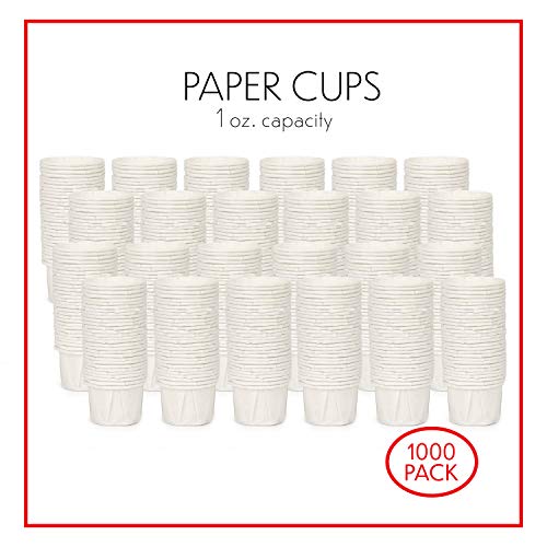  1 Oz Paper Cups- Paper Medicine Taster Ketchup Sacrament Paper Cups (PACK A - 1000 PACK)