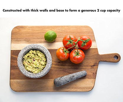  AMIE OLIVER Mortar And Pestle, Unpolished Granite, 6 Inch
