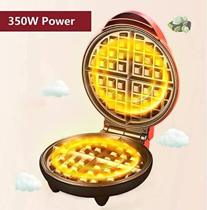  Mini Maker Waffle Maker - Heart Waffle Maker - Ready In 3 Minutes - Non-Stick Surface And Easy To Clean - Perfect Breakfast Waffler/Waffle Maker 16 X 12 X 8 Cm