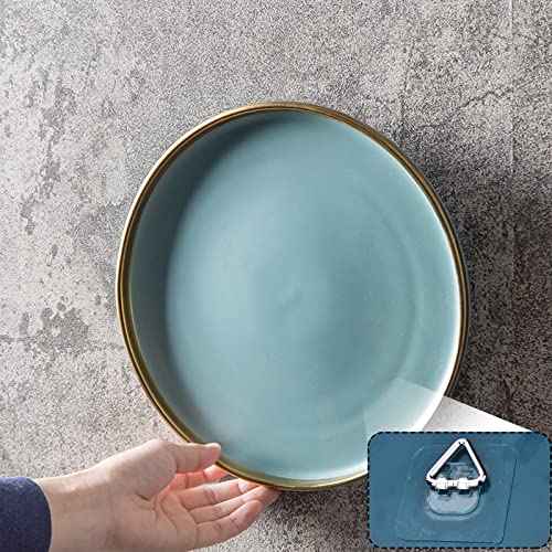  Plate Hangers For The Wall 20 Pack Wall Plate Hangers Vertical Plate Holders Display Holder Adhesive Picture Hanger For Decorative Plates, Wall Decoration