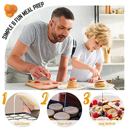  25Pcs Mini Pancakes Maker Commercial Electric Nonstick Pancake Maker Machine Muffin Poffertjes Pan Machine For Home Kitchen Restaurant Snack Bar 110V