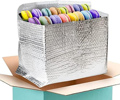  ABC Foil Insulated Box Liners 8" X 8" X 8", Pack Of 10 Insulated Shipping Boxes For Frozen Food, Double-Layer Insulated Shipping Containers, Leakproof Cold Shipping Boxes For Frozen Fish, Meat