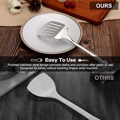  High-grade Stainless Steel Slotted Spatula,Cooking Slotted Turner For Kitchen 1-Pcs (13.5 Inch)