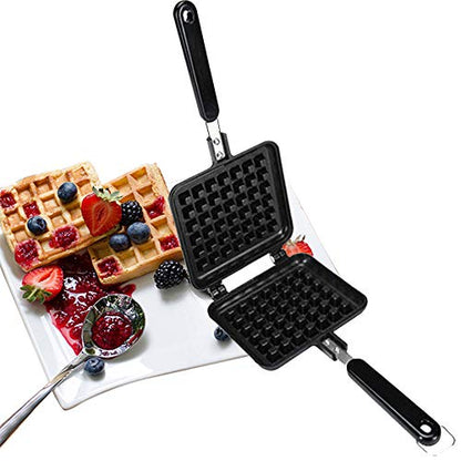  Non-stick Waffle Maker, 5.7 Inches Camping Waffle Pan, Portable Aluminum Waffle Cookware For Stovetop Campfire