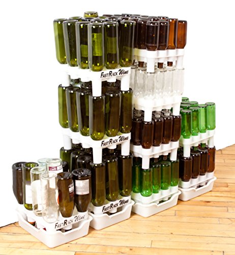  AstFerment Racks & 1 Drip Beer Bottle Cleaning, Drying And Sanitizing, FastRack12 One Rack & One Tray, White