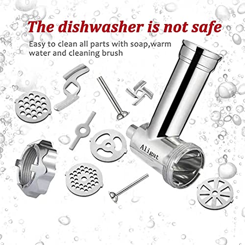  Metal Food Grinder Attachment For KitchenAid Stand Mixers Includes Sausage Stuffer Tubes,Durable Meat Grinder Food Processor Attachment For KitchenAid，With A Wealth Of Accessories
