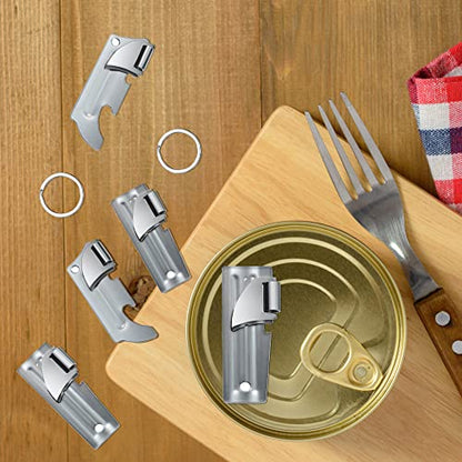  14 Pieces Military Can Openers Camping Travel P52 Can Opener Keychain Stainless Steel Army Survival Backpack Portable Can Opener (2 Styles)