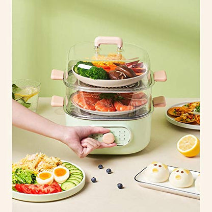  Electric Steamer Multifunctional Large-Capacity Double-Layer Breakfast Artifact Small Transparent Egg Steamer Household