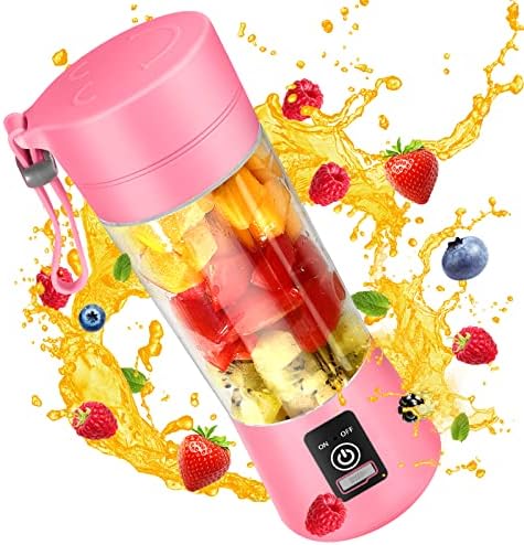  Portable Blender,Personal Blender For Shakes And Smoothies With Rechargeable USB Port,Fresh Juice Personal Size Blender With 380ml And 6 Blades