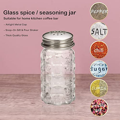  FBA_BCK31360 Retro Style Salt And Pepper Shakers With Stainless Tops (2), 1, Original Version