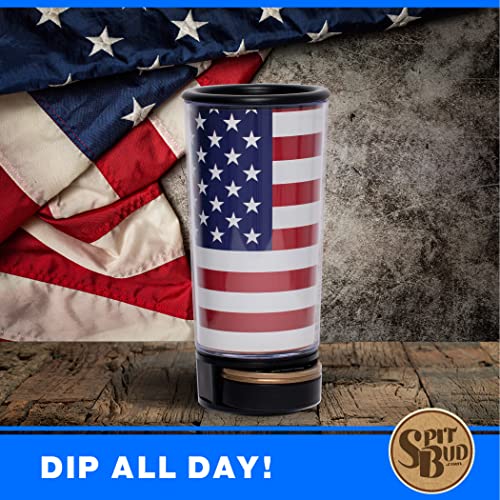  Pit Bud Spittoon With Can Opener, US Flag
