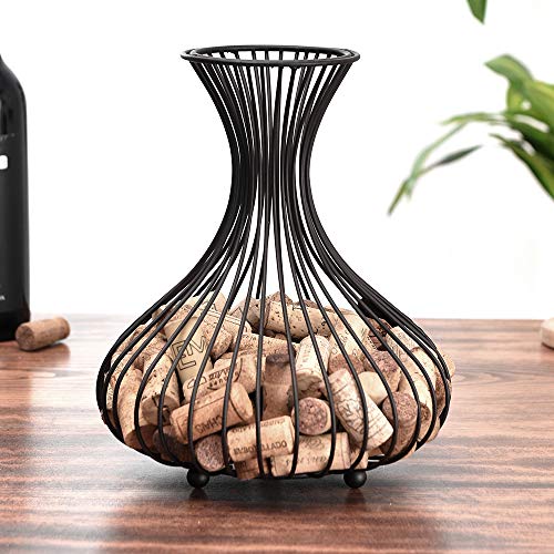  Wine Cork Holder,Cork Storage Display Wine Stopper Table Cork Container For Decoration(Matte Black)