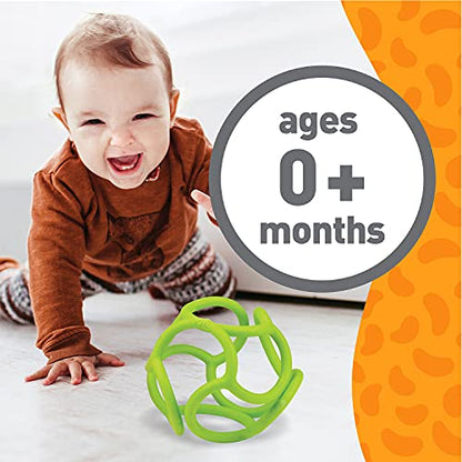  Teething Ring Tactile Sensory Ball Toy For Babies & Kids - Stretchy, Soft Non-Toxic Silicone - Ages 3 Months And Up - Red