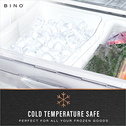  | Plastic Organizer Bins, Large - 4 Pack | The SOHO Collection | Multi-Use Organizer Bins | Pantry Organizer & Freezer Organizer Bins | Plastic Storage Containers | Bins For Home & Kitchen Org