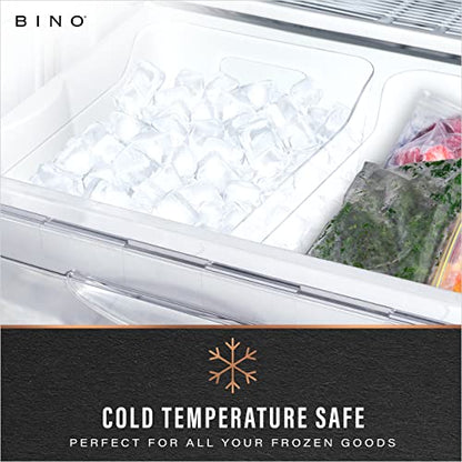  | Plastic Organizer Bins, Large - 4 Pack | The SOHO Collection | Multi-Use Organizer Bins | Pantry Organizer & Freezer Organizer Bins | Plastic Storage Containers | Bins For Home & Kitchen Org