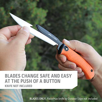  Utdoor Edge 3.5" RazorSafe Replacement 5.0" Boning/Fillet Knife Blades - 6 Pieces Plus Blade Storage Box