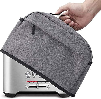  Toaster Cover UCARE 4 Slice Toaster Dust Cover With Side Pocket Can Hold Personalized Pocket Knife Tear Resistant And Waterproof Fit Most 4 Slice Toaster (Black, 16” X 7.5” X 8”)