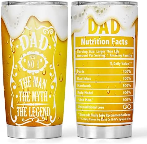  Father's Day Gifts For Husband, 20oz Stainless Steel Vacuum Insulated Tumbler Travel Coffee Mug - Birthday Day Gifts, Christmas Gifts, Valentine's Day For Men - Dishwasher Safe