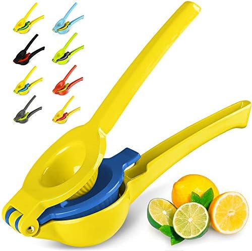  Metal 2-In-1 Lemon Lime Squeezer - Hand Juicer Lemon Squeezer - Max Extraction Manual Citrus Juicer