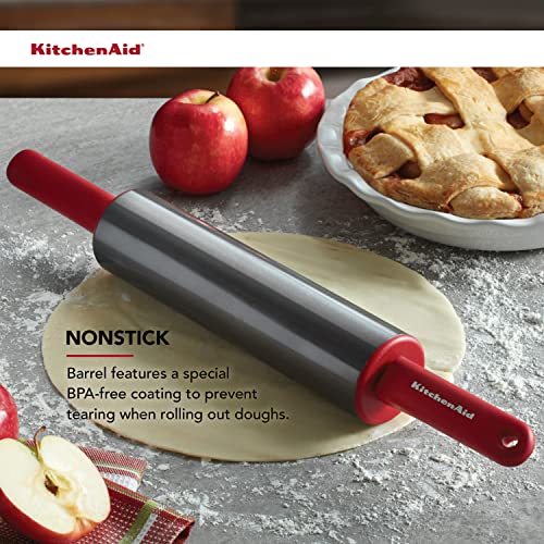 KitchenAid Gourmet Rolling Pin, One Size, Red, 2.5 X 2.5 X 22 Inches