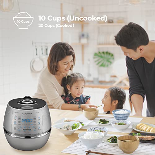  CRP-CHSS1009FN Induction Heating Pressure Rice Cooker, 10 Cups, Metallic