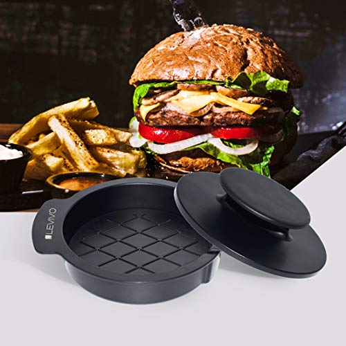  LEVIVO 331800000239 Burger Press, 3 Parts, Black