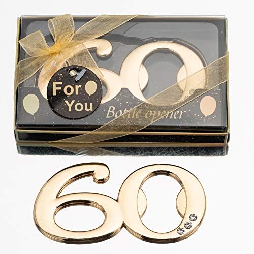  24PCS Latest 60 Bottle Openers For 60th Birthday Party Favors Or 60th Wedding Anniversary Party Gifts 60th Birthday Party Gifts Souvenirs Decorations For Guests