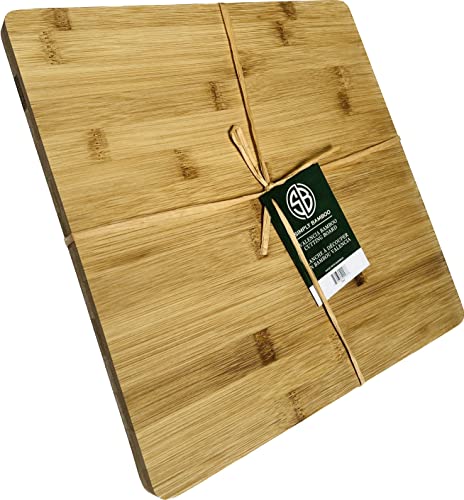  CBV112 Valencia Bamboo Cutting Board For Kitchen | Butcher Block| Chopping Board - 12" X 12" X 0.625"