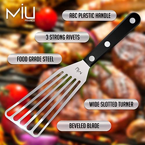  Ish Spatula Stainless Steel, Flexible, Polished Metal, Corrosion Resistant, Kitchen Slotted Turner [Upgraded Version]